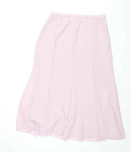 Gina Bacconi Womens Pink Polyester Trumpet Skirt Size 14 Zip