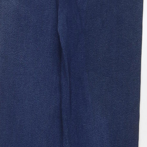 Bonmarché Womens Blue Cotton Cropped Jeans Size 12 L26 in Regular Zip