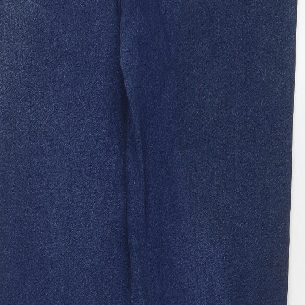 Bonmarché Womens Blue Cotton Cropped Jeans Size 12 L26 in Regular Zip