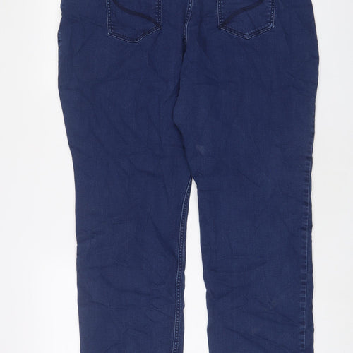 Classic Womens Blue Cotton Capri Jeans Size 20 L27 in Regular Zip