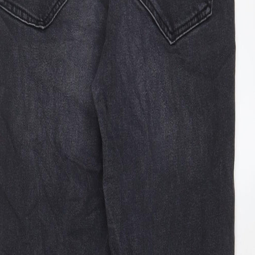 Mossimo Dutti Womens Black Cotton Straight Jeans Size 10 L27 in Regular Zip