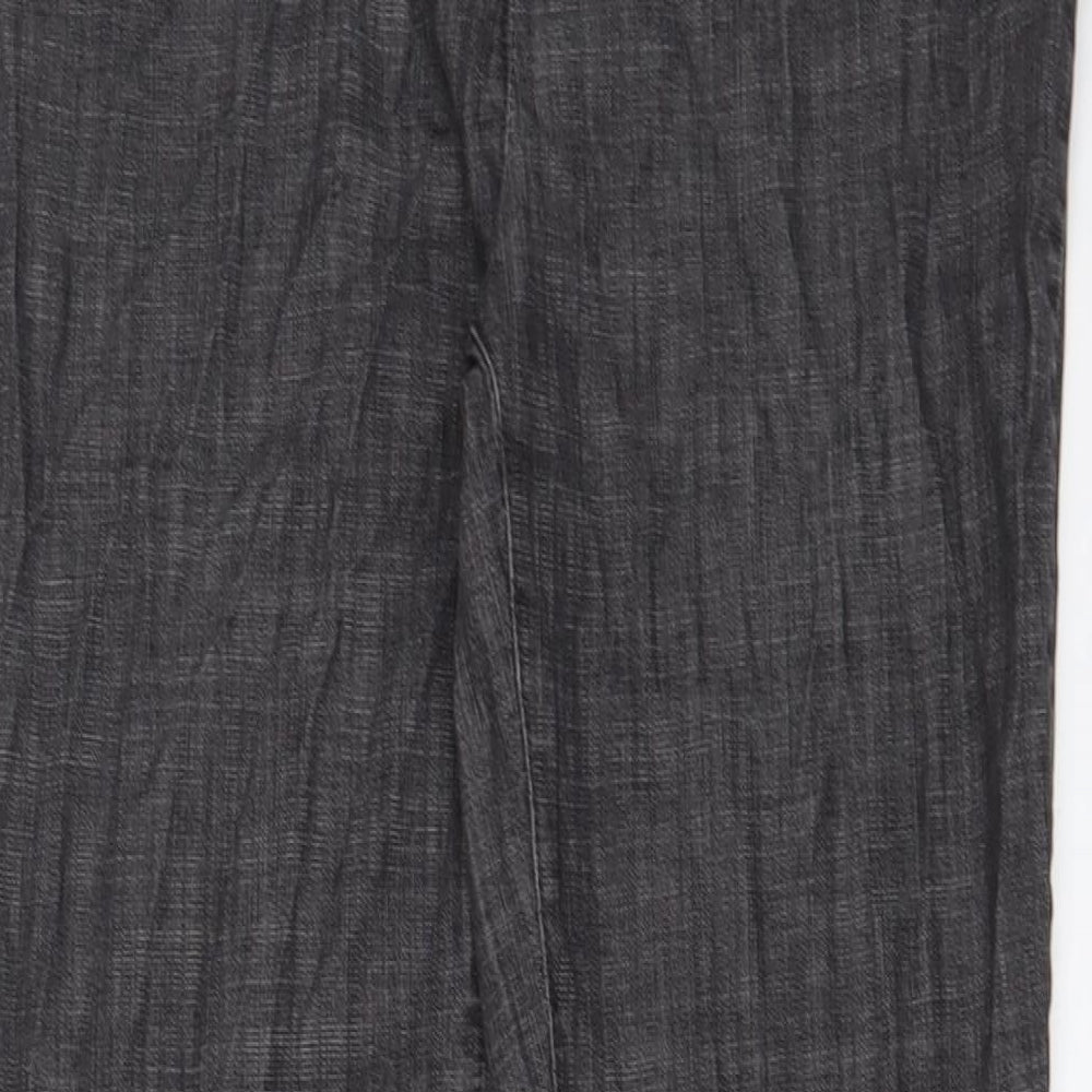 Autograph Womens Grey Cotton Straight Jeans Size 12 L32 in Regular Zip