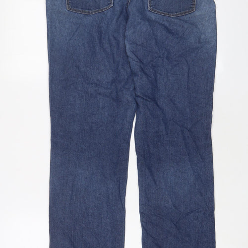 Dorothy Perkins Womens Blue Cotton Cropped Jeans Size 12 L28 in Regular Zip