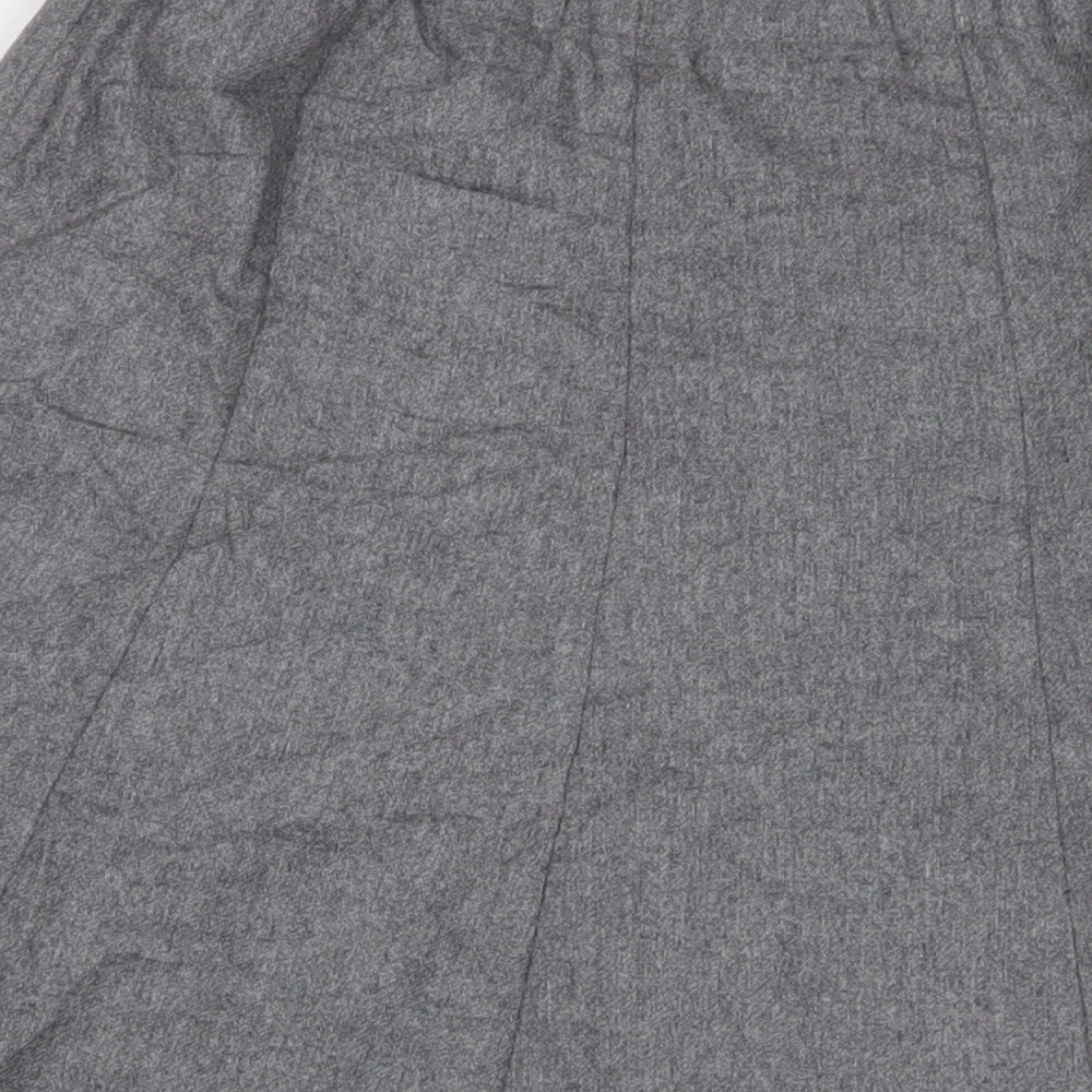 Cotswold Womens Grey Wool A-Line Skirt Size 14 Zip