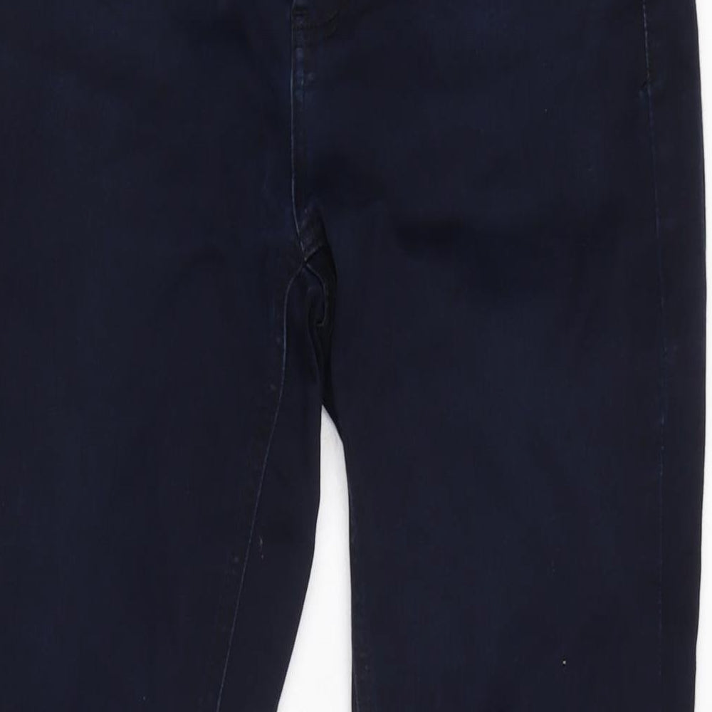 Joules Womens Blue Cotton Blend Tapered Jeans Size 10 L28.5 in Regular Zip