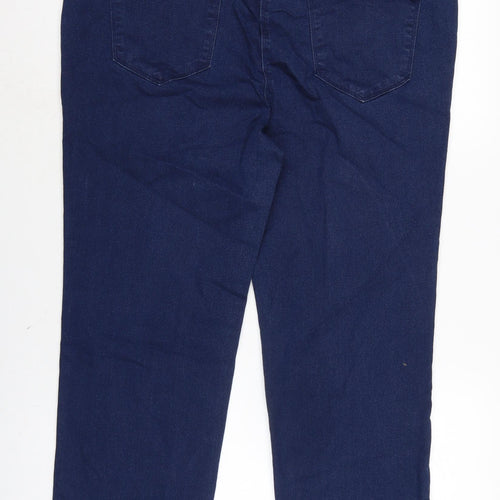 Bonmarché Womens Blue Cotton Blend Straight Jeans Size 20 L24.5 in Regular