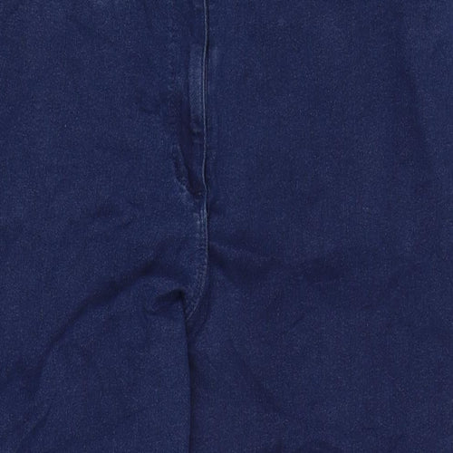 Bonmarché Womens Blue Cotton Blend Straight Jeans Size 20 L24.5 in Regular