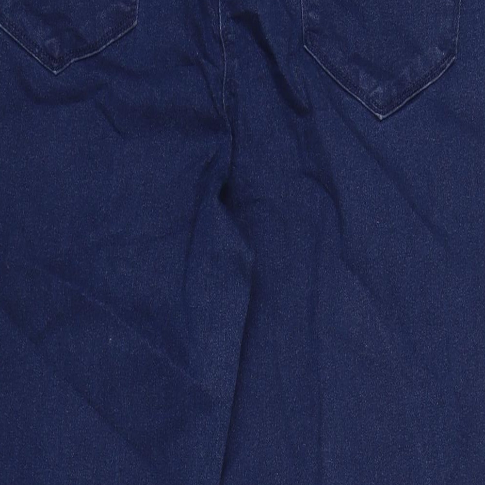 Bonmarché Womens Blue Cotton Blend Straight Jeans Size 20 L24.5 in Regular