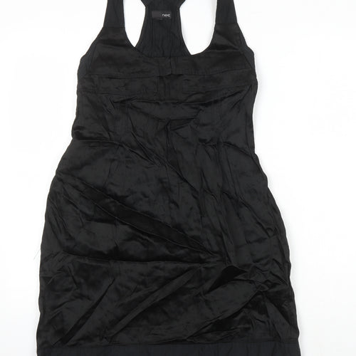 NEXT Womens Black Acetate A-Line Size 10 Round Neck