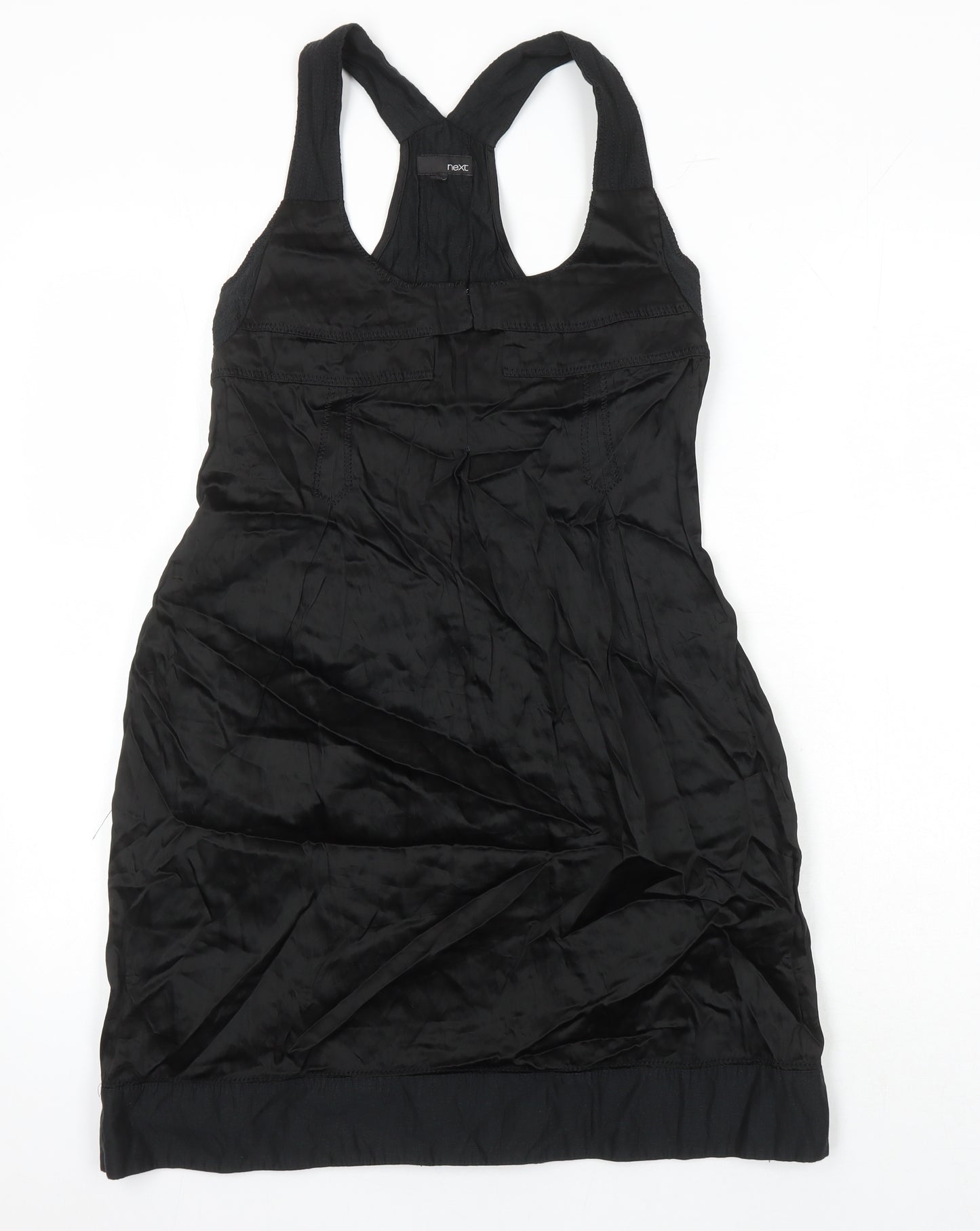 NEXT Womens Black Acetate A-Line Size 10 Round Neck