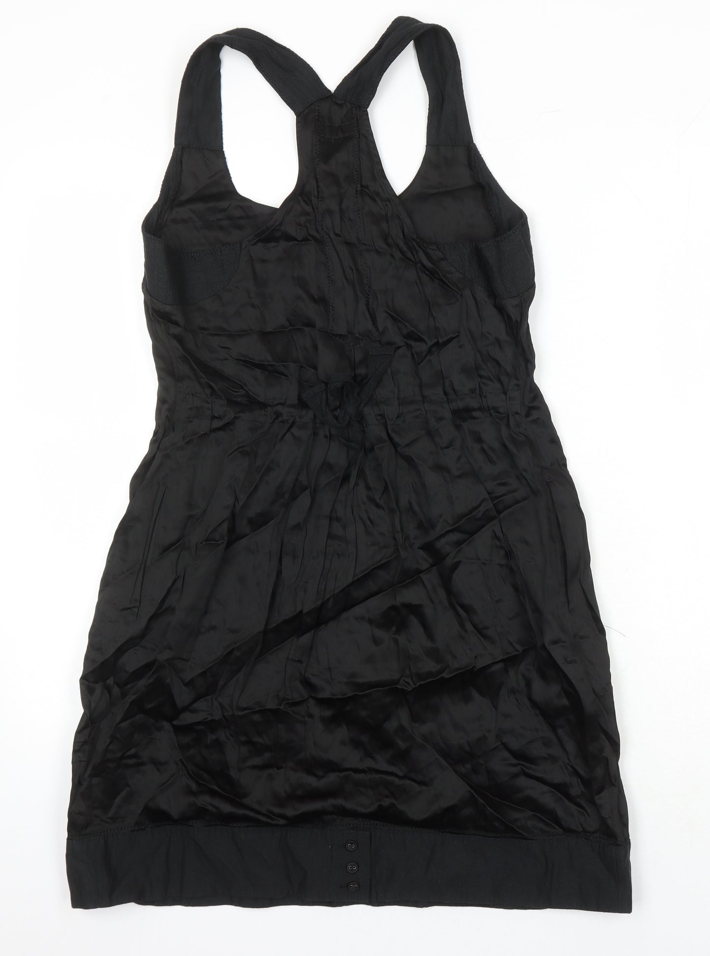 NEXT Womens Black Acetate A-Line Size 10 Round Neck