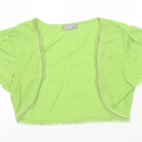 Per Una Womens Green Round Neck Polyester Shrug Jumper Size 12