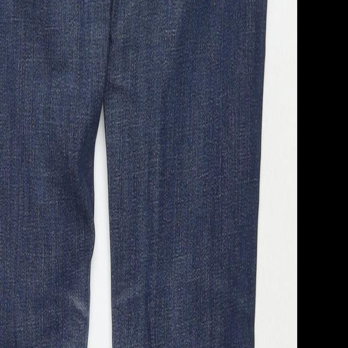 Mango Womens Blue Cotton Skinny Jeans Size 10 L31 in Regular Zip