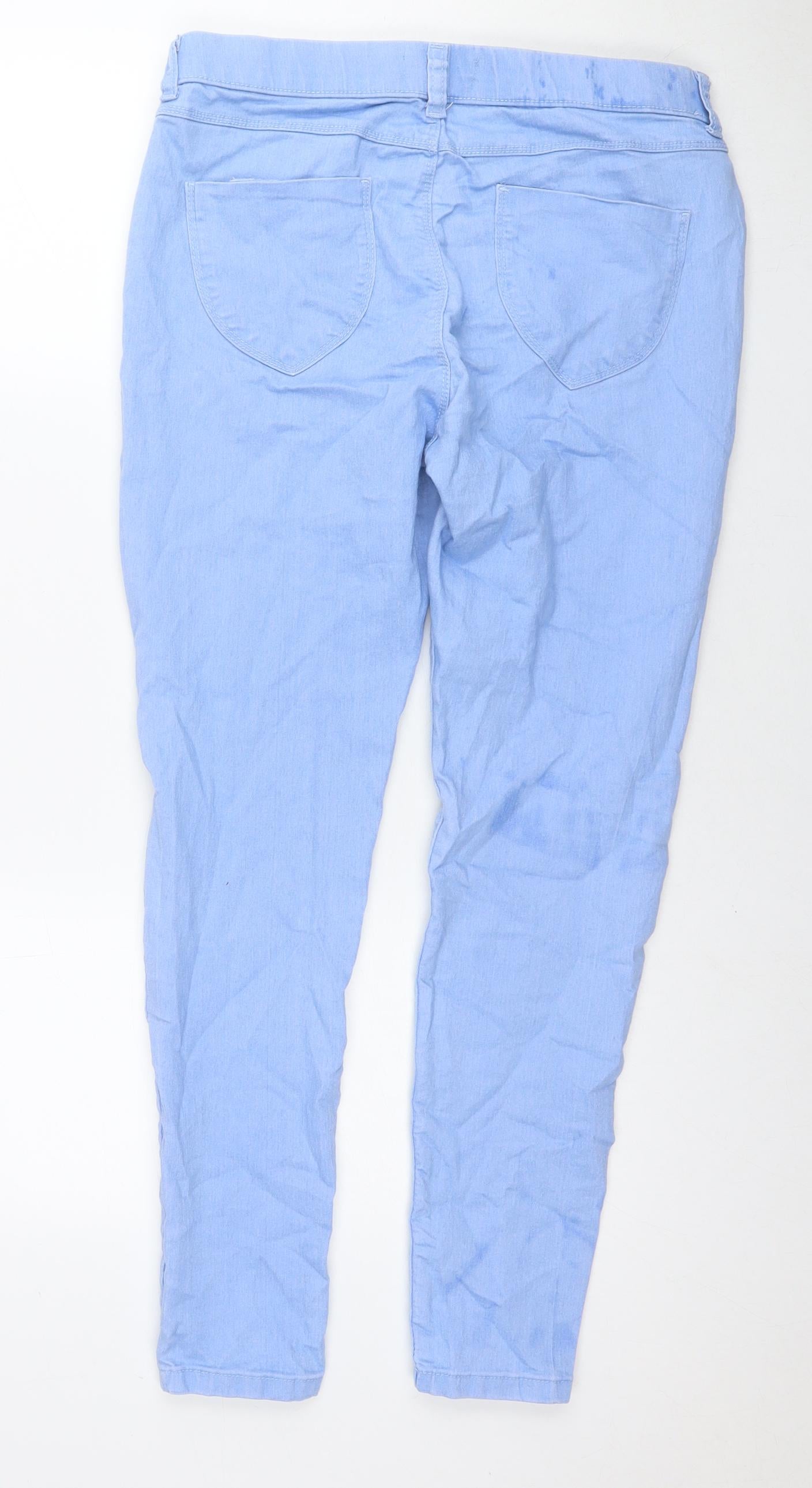 Dorothy Perkins Womens Blue Cotton Jegging Jeans Size 12 L28 in Regular