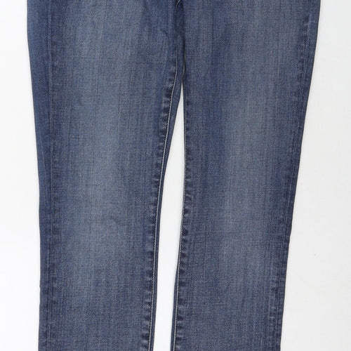 Boden Womens Blue Cotton Straight Jeans Size 12 L28 in Regular Zip