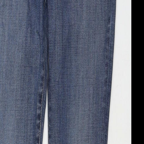 Boden Womens Blue Cotton Straight Jeans Size 12 L28 in Regular Zip