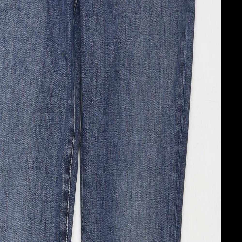 Boden Womens Blue Cotton Straight Jeans Size 12 L28 in Regular Zip