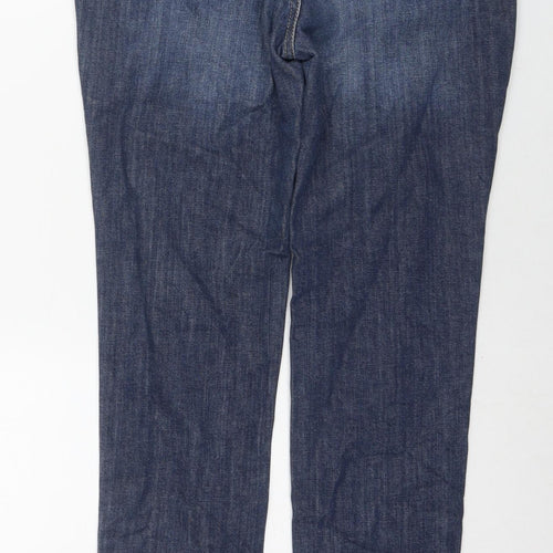 Boden Womens Blue Cotton Straight Jeans Size 12 L26 in Regular Zip