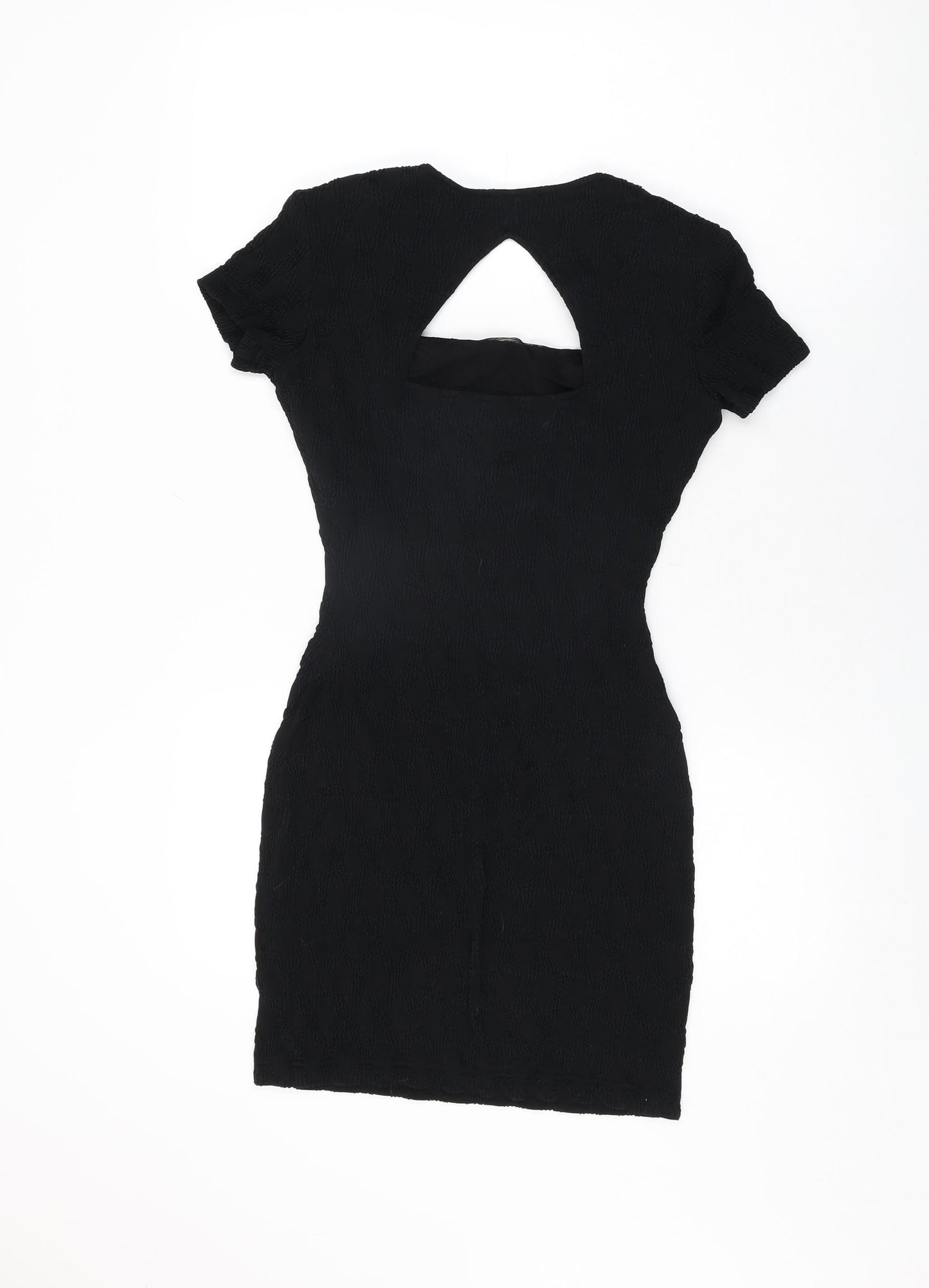 Joseph Ribkoff Womens Black Nylon Bodycon Size 10 Square Neck Pullover