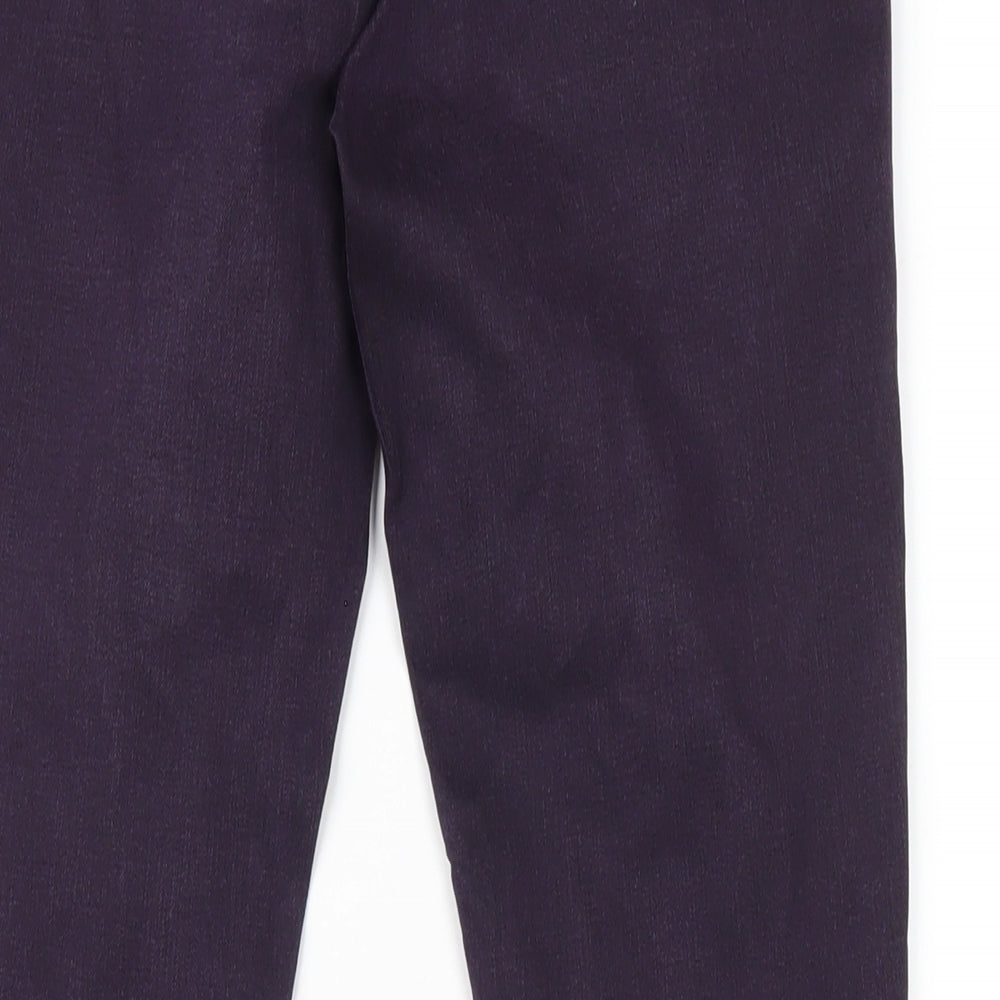 Dorothy Perkins Womens Purple Cotton Skinny Jeans Size 10 L30 in Regular Zip