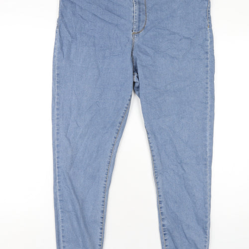 Denim & Co. Womens Blue Cotton Straight Jeans Size 20 L29 in Regular Zip