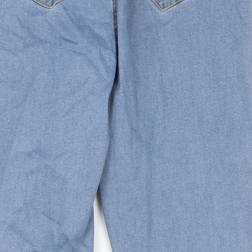 Denim & Co. Womens Blue Cotton Straight Jeans Size 20 L29 in Regular Zip