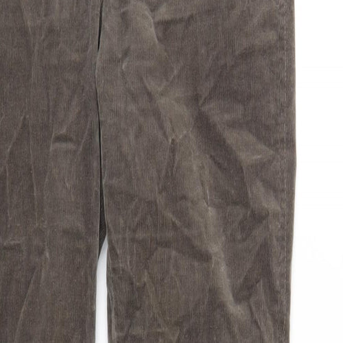 Robell Jeans Womens Brown Cotton Trousers Size 12 L30 in Regular