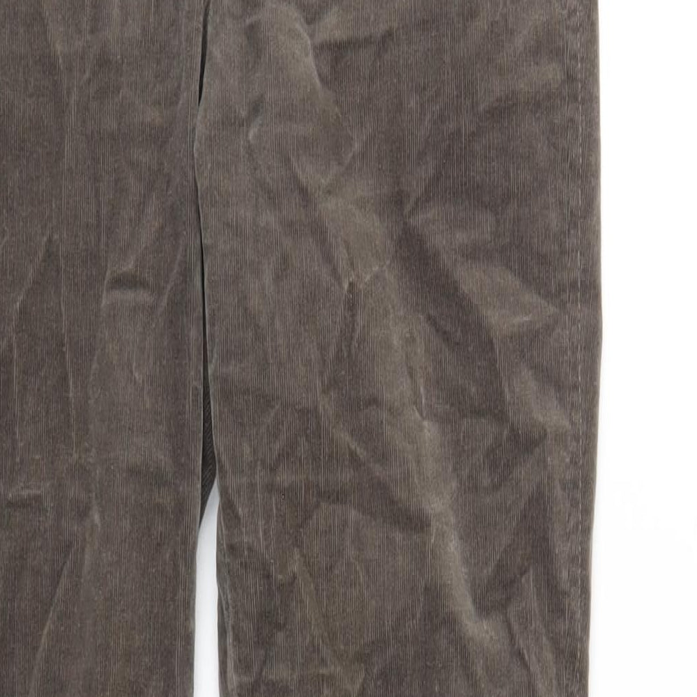 Robell Jeans Womens Brown Cotton Trousers Size 12 L30 in Regular