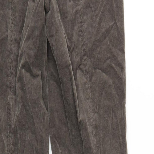 Robell Jeans Womens Brown Cotton Trousers Size 12 L30 in Regular