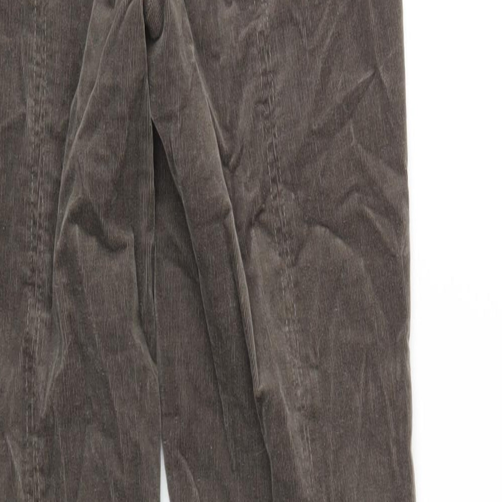 Robell Jeans Womens Brown Cotton Trousers Size 12 L30 in Regular