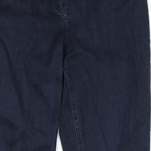 George Womens Blue Cotton Bootcut Jeans Size 12 L31 in Regular Zip