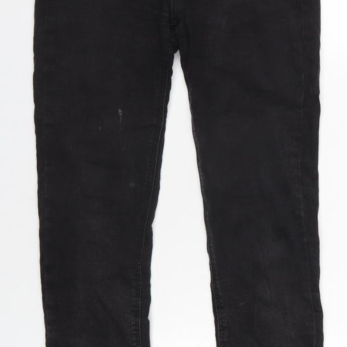 Pull&Bear Womens Black Cotton Skinny Jeans Size 10 L30 in Regular Zip