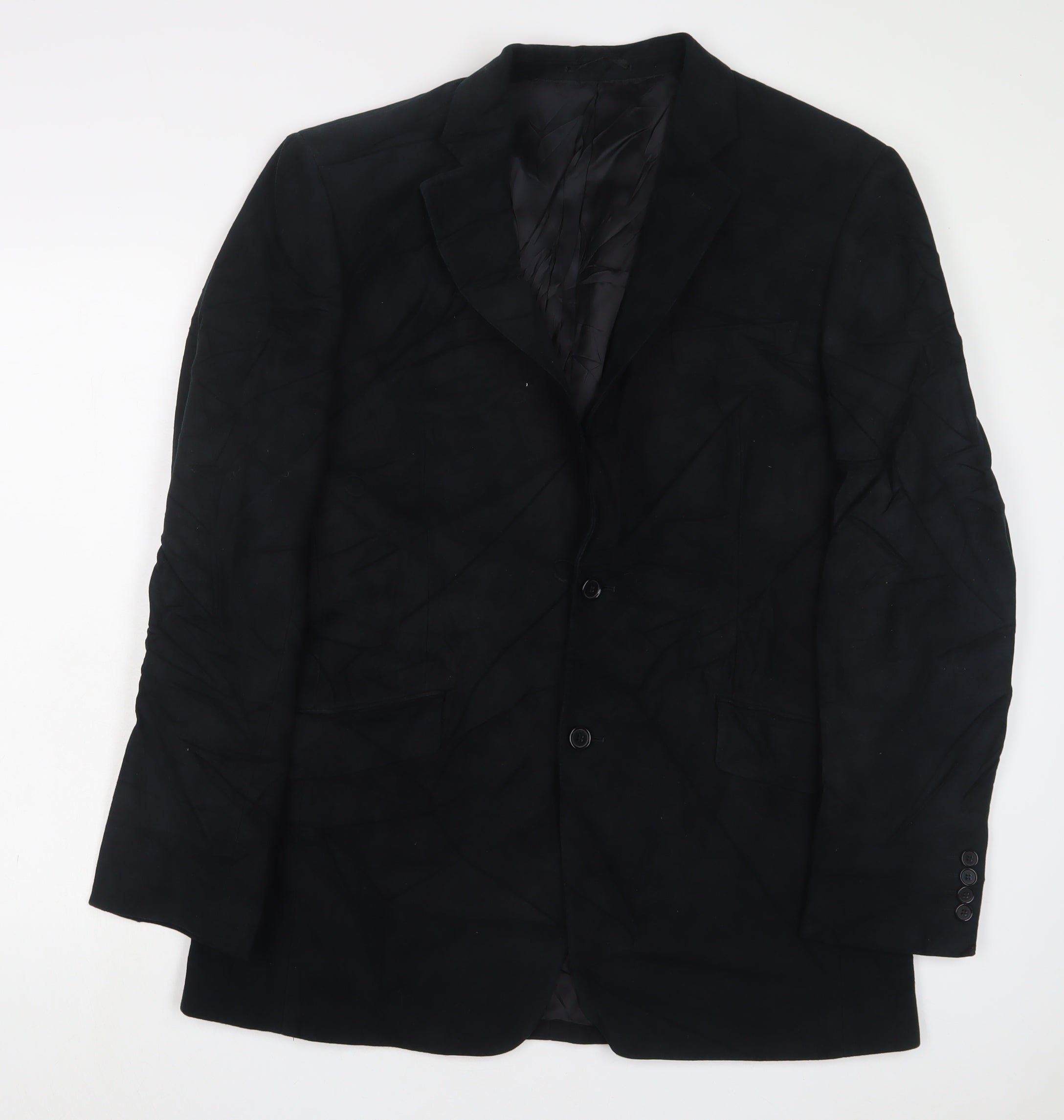 Matalan Mens Black Polyester Jacket Suit Jacket Size 42 Regular Preworn Ltd