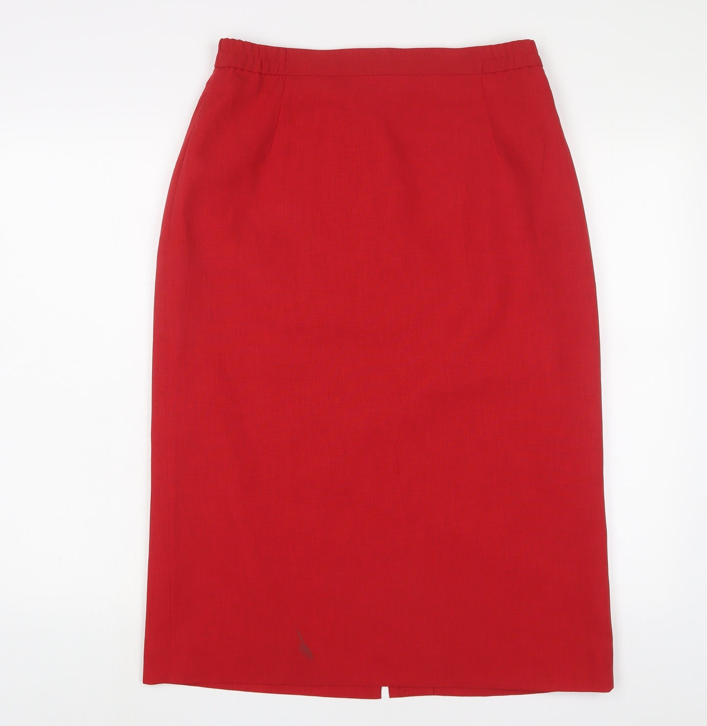 Eastex Womens Red Polyester A-Line Skirt Size 14 Zip