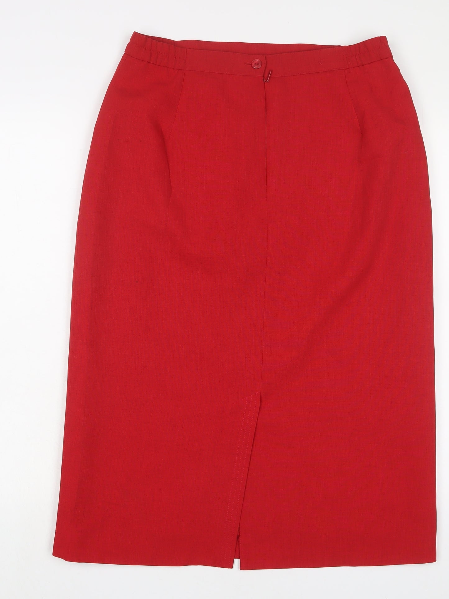 Eastex Womens Red Polyester A-Line Skirt Size 14 Zip