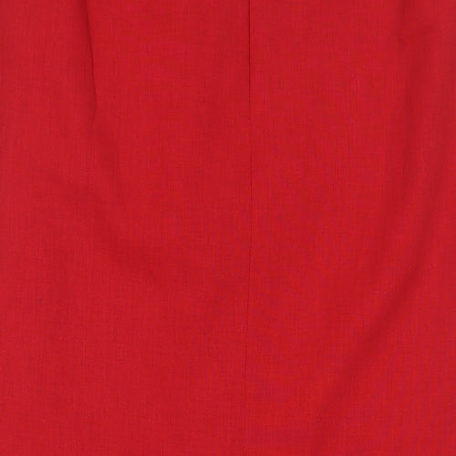 Eastex Womens Red Polyester A-Line Skirt Size 14 Zip