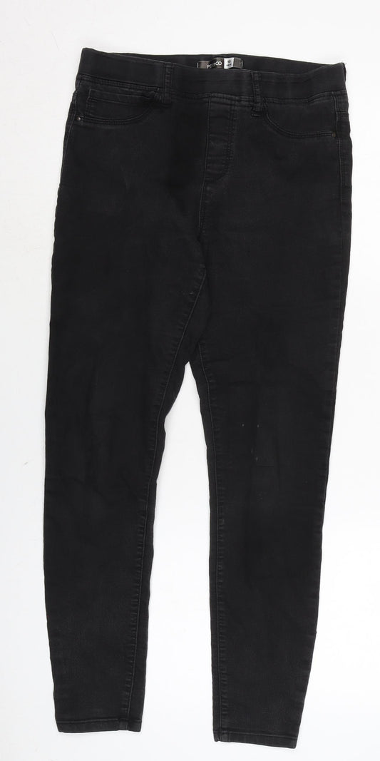 Pep & Co Womens Black Cotton Blend Jegging Jeans Size 10 L29 in Regular