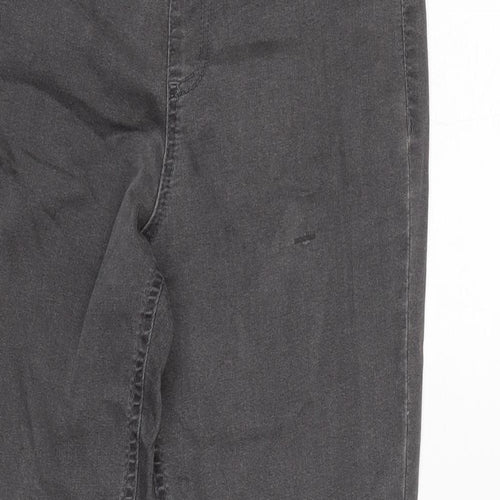 Marks and Spencer Womens Grey Cotton Blend Jegging Jeans Size 12 L26.5 in Regular