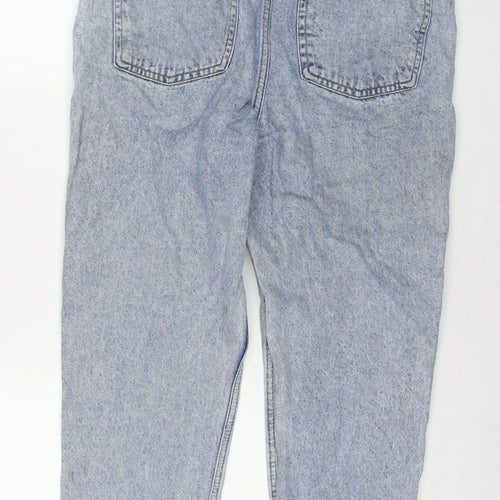 Denim & Co. Womens Blue Cotton Cropped Jeans Size 12 L22 in Regular Zip