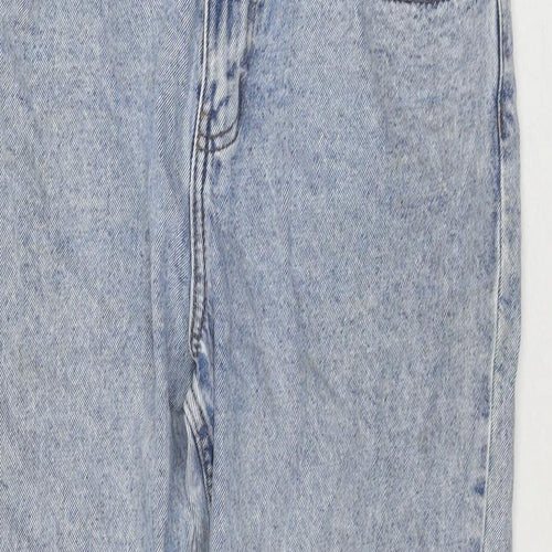 Denim & Co. Womens Blue Cotton Cropped Jeans Size 12 L22 in Regular Zip