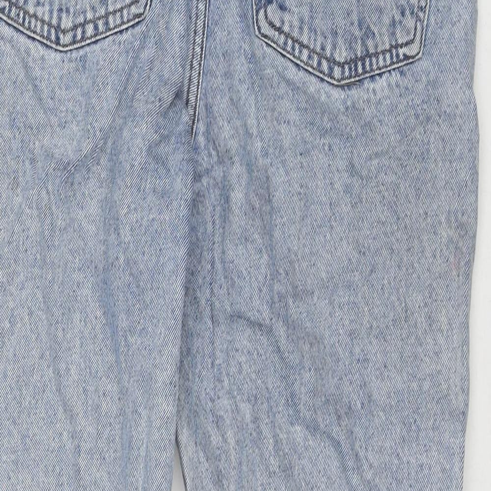 Denim & Co. Womens Blue Cotton Cropped Jeans Size 12 L22 in Regular Zip