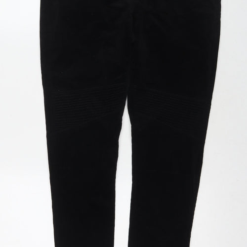 Marks and Spencer Womens Black Camel Trousers Size 12 L29 in Regular Zip