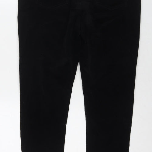 Marks and Spencer Womens Black Camel Trousers Size 12 L29 in Regular Zip