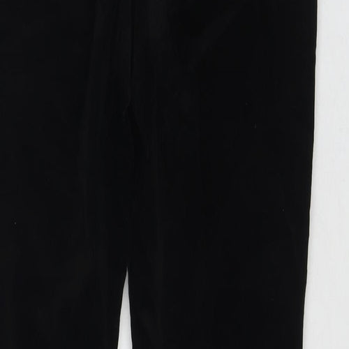 Marks and Spencer Womens Black Camel Trousers Size 12 L29 in Regular Zip