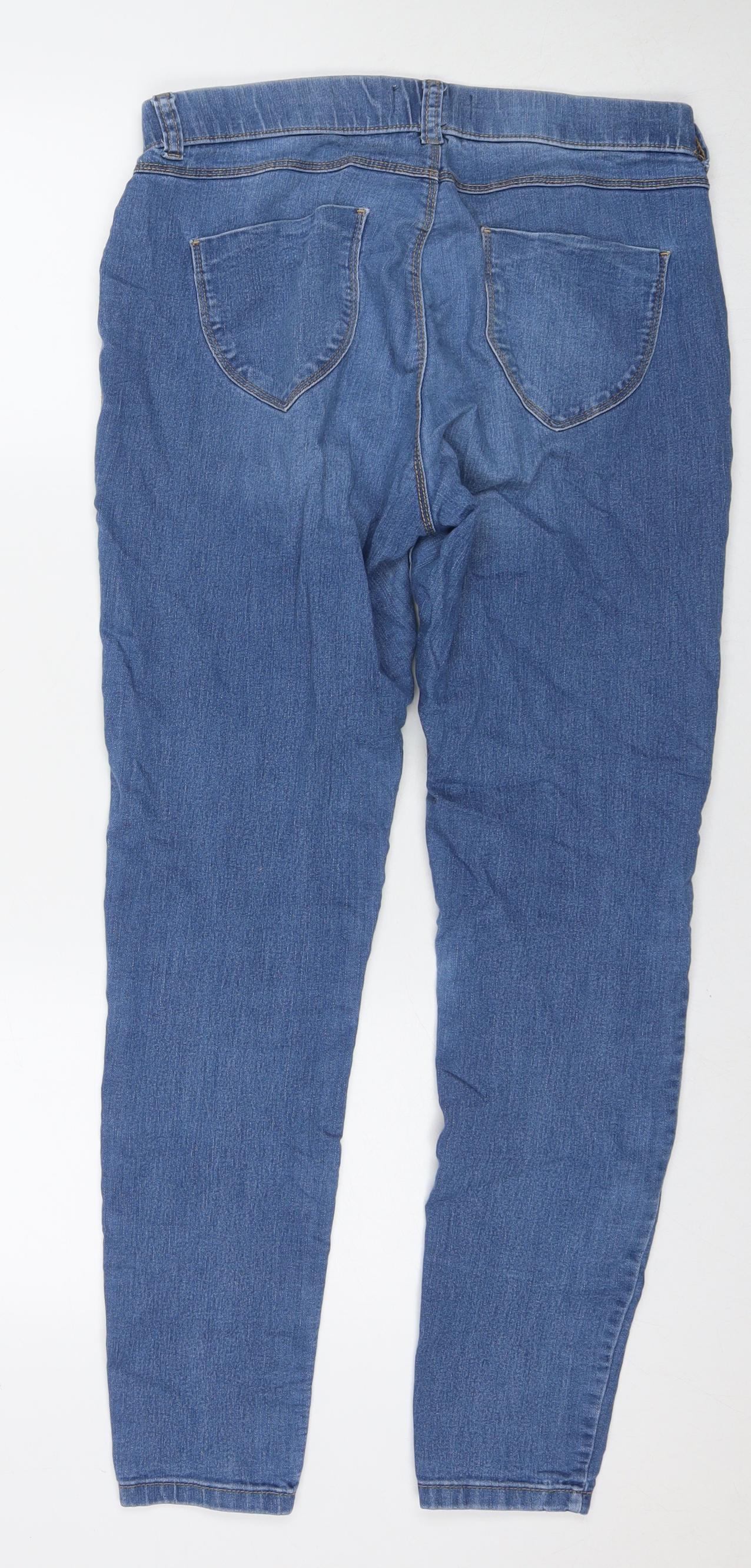 Eden Womens Blue Cotton Jegging Jeans Size 12 L29 in Regular Zip