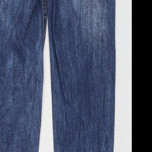 Denim & Co. Womens Blue Cotton Skinny Jeans Size 10 L29 in Regular Zip