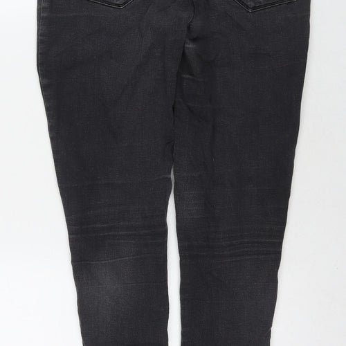 Dorothy Perkins Womens Black Cotton Skinny Jeans Size 10 L28 in Regular Zip