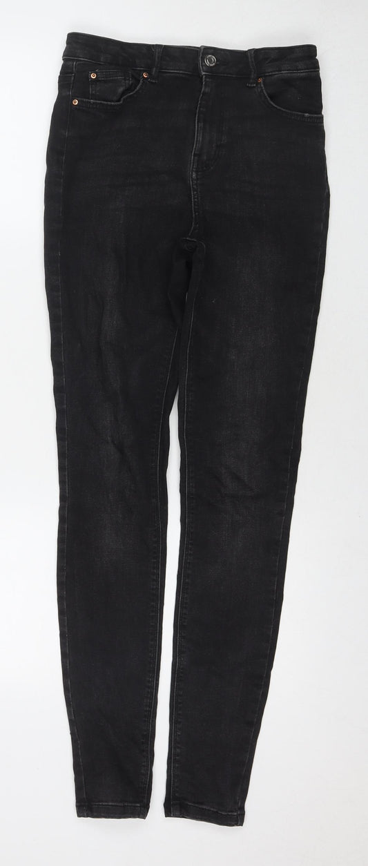 Denim & Co. Womens Black Cotton Skinny Jeans Size 10 L30 in Regular Zip