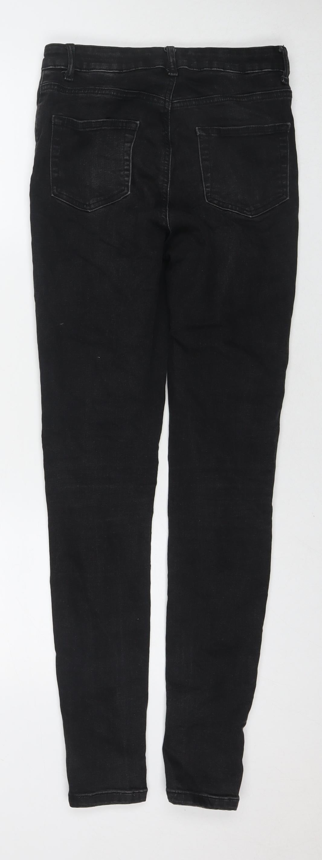 Denim & Co. Womens Black Cotton Skinny Jeans Size 10 L30 in Regular Zip