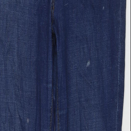 Per Una Womens Blue Polyester Blend Straight Jeans Size 12 L32 in Regular Zip